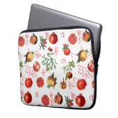 Wasserfarben Granatapfel Mittelmeerfruchtmuster Laptopschutzhülle (Vorderseite Links)