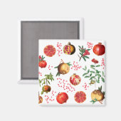 Wasserfarben Granatapfel Mittelmeerfruchtmuster Magnet (Vorderseite/Rückseite)