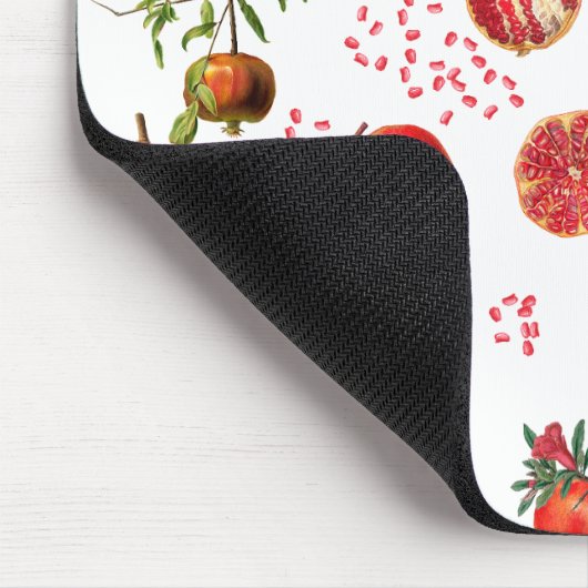 Wasserfarben Granatapfel Mittelmeerfruchtmuster Mousepad (Ecke)