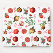 Wasserfarben Granatapfel Mittelmeerfruchtmuster Mousepad (Vorne)