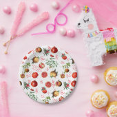 Wasserfarben Granatapfel Mittelmeerfruchtmuster Pappteller (Party)