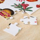 Wasserfarben Granatapfel Mittelmeerfruchtmuster Puzzle (Seite)