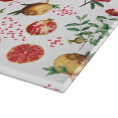 Wasserfarben Granatapfel Mittelmeerfruchtmuster Schneidebrett (Ecke)