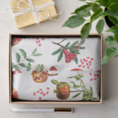 Wasserfarben Granatapfel Mittelmeerfruchtmuster Seidenpapier (Geschenk)