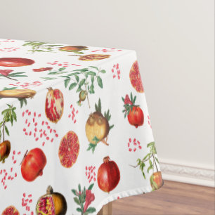 Wasserfarben Granatapfel Mittelmeerfruchtmuster Tischdecke
