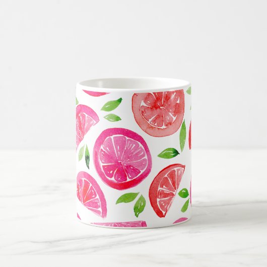 Wasserfarben-Grapefruit Kaffeetasse (Mittel)
