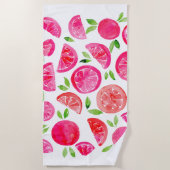 Wasserfarben-Grapefruit Strandtuch (Vorderseite)
