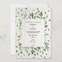 Wasserfarben-Grenz Hochzeitskarte