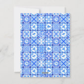 Wasserfarben Griechische Insel Blumenstrauß Dankes Feiertagskarte (Rückseite)