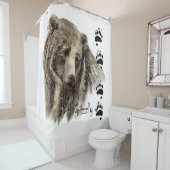 Wasserfarben Grizzles Bären Art Duschvorhang (Beispiel)