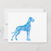 Wasserfarben Großes Dan Einladung (Vorderseite)