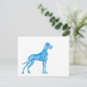 Wasserfarben Großes Dan Einladung (Stehend Vorderseite)