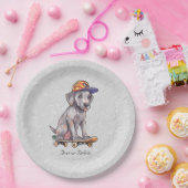 Wasserfarben Großes Dankopapapier Pappteller (Party)