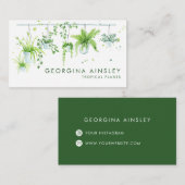 Wasserfarben Grüne Hängebäume Planteria Visitenkarte (Vorne/Hinten)