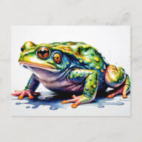 Wasserfarben-Grüner Frosch, Süßer Bunter Kröte 