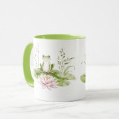 Wasserfarben Grüner Frosch  Tasse (Vorderseite Links)