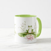 Wasserfarben Grüner Frosch  Tasse (VorderseiteRechts)