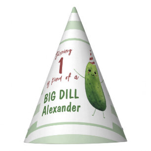 Wasserfarben-Gurke Big Dill Geburtstagsfeier Partyhütchen
