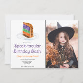 Wasserfarben Halloween-Foto Einladung (Vorderseite)