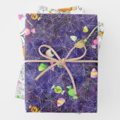 Wasserfarben Halloween-Leckereien Kürbiskröten Geschenkpapier Set (Beispiel)