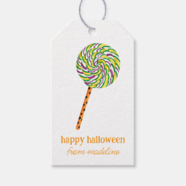 Wasserfarben Halloween Lollipop Cupcakes und Candy Geschenkanhänger