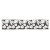 Wasserfarben Halloween Pumpkins Skulls Schwarz-wei Kurzer Tischläufer (Horizontal)