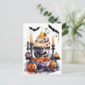 Wasserfarben-Halloween-Süßigkeiten Postkarte (Stehend Vorderseite)