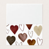 Wasserfarben Hand Ausgezeichnete Linien Herz Skizz (Außenseite Aufgefaltet)