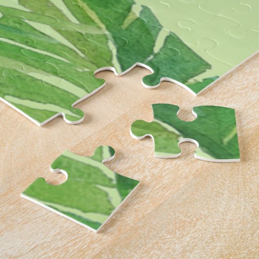 Wasserfarben Hand bemalt Flamingo Kunst Puzzle (Seite)