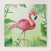 Wasserfarben Hand bemalt Flamingo Kunst