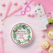 Wasserfarben Hand bemalt Weihnachtskranz Pappteller (Party)