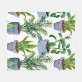 Wasserfarben Hand gezeichnet nahtloses Muster arec Fleecedecke (Vorderseite (Horizontal))