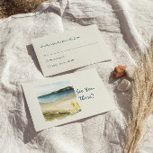 Wasserfarben Hand gezogen Strand Retro Einzigartig RSVP Karte