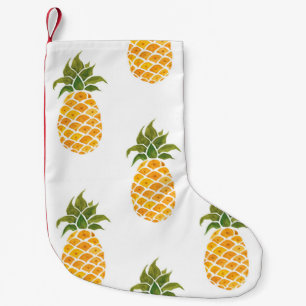 Wasserfarben, handgemalt mit exotischen Früchten n Kleiner Weihnachtsstrumpf