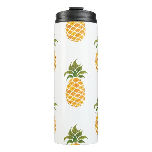 Wasserfarben, handgemalt mit exotischen Früchten n Thermosbecher (Vorderseite)