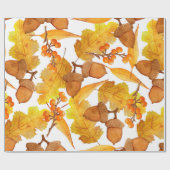 Wasserfarben, handgezeichnet, nahtlos, Herbst f Geschenkpapier (Flach)