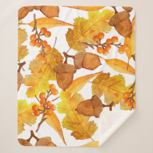 Wasserfarben, handgezeichnet, nahtlos, Herbst f Sherpadecke