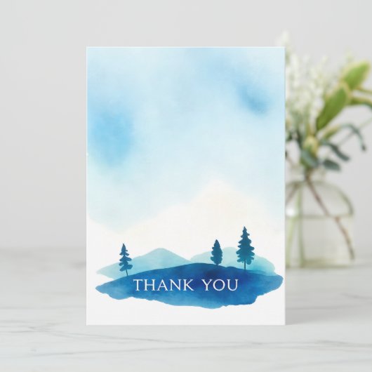 Wasserfarben Handmade Beerdigung Danke Karte (Stehend Vorderseite)