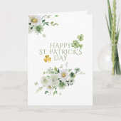 Wasserfarben Happy St. Patrick's Day Kleeblatt Karte (Vorderseite)