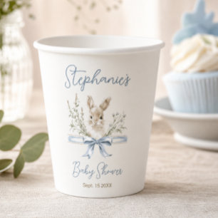 Wasserfarben-Hasen-Baby-Party mit Wildblumen Pappbecher