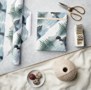 Wasserfarben Häufig Geflügel Swimming See Geschenkpapier