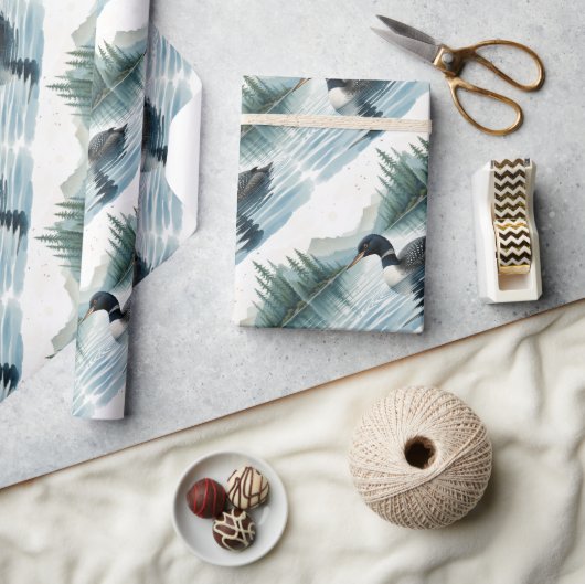 Wasserfarben Häufig Geflügel Swimming See Geschenkpapier (Kunsthandwerk)