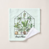 Wasserfarben-Haushaltspflanze Beste Pflanze Mama Badhandtuch Set (Waschlappen)