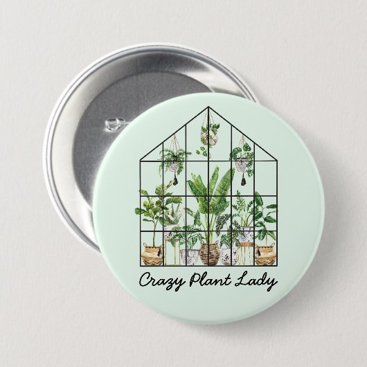 Wasserfarben-Hauspflanzenangebot Button (Vorne & Hinten)