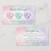 Wasserfarben - Heart Gemüses Pastel Visitenkarten Visitenkarte (Vorne/Hinten)