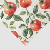 Wasserfarben-Heirloom Tomato-Muster Seidenpapier (Ausschnitt)