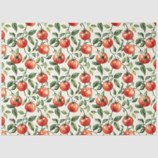 Wasserfarben-Heirloom Tomato-Muster Seidenpapier