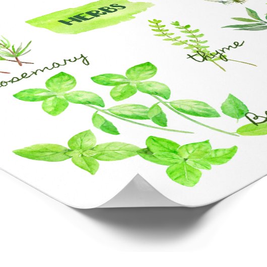 Wasserfarben-Herberge Poster (Ecke)