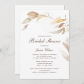 Wasserfarben Herbst Brautdusche Einladung (Vorne/Hinten)