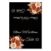 Wasserfarben Herbst Elegance - Tischnummer (Vorderseite)